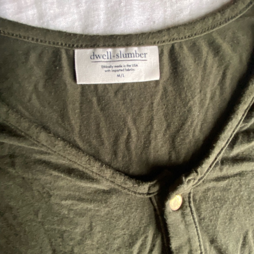 Dwell Slumber Olive Green Maternity/Postpartum Dress